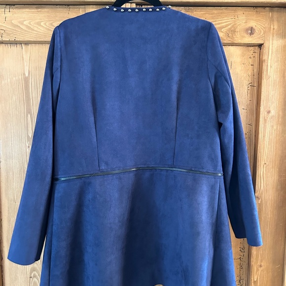 Gorgeous two in one jacket Navy blue size medium Alison Sheri - Picture 3 of 8